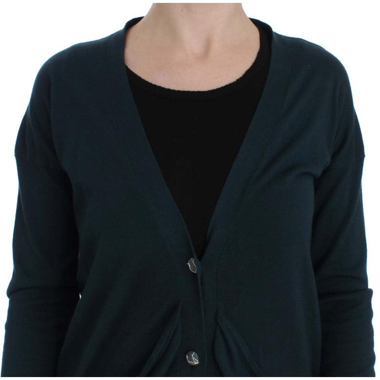 Green Button Down Cardigan Sweater - coffeewithmee2