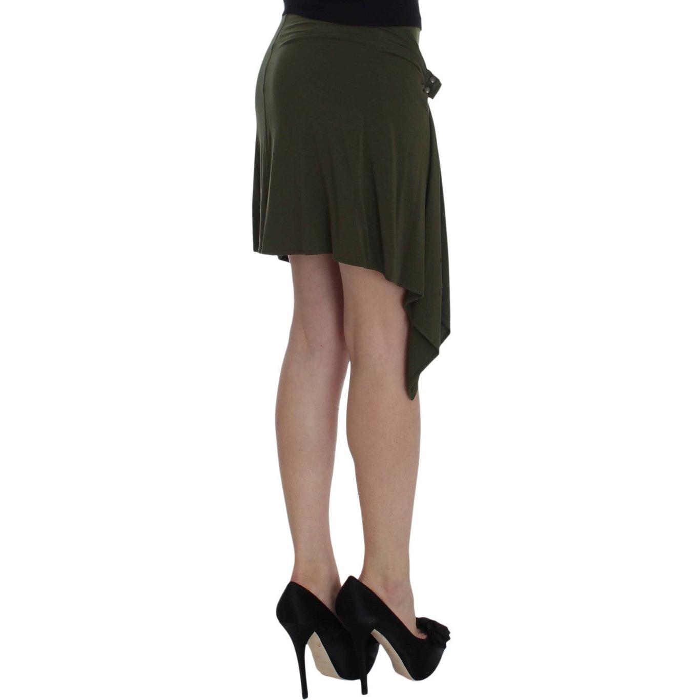 Green Mini Pencil Stretch Skirt - coffeewithmee2