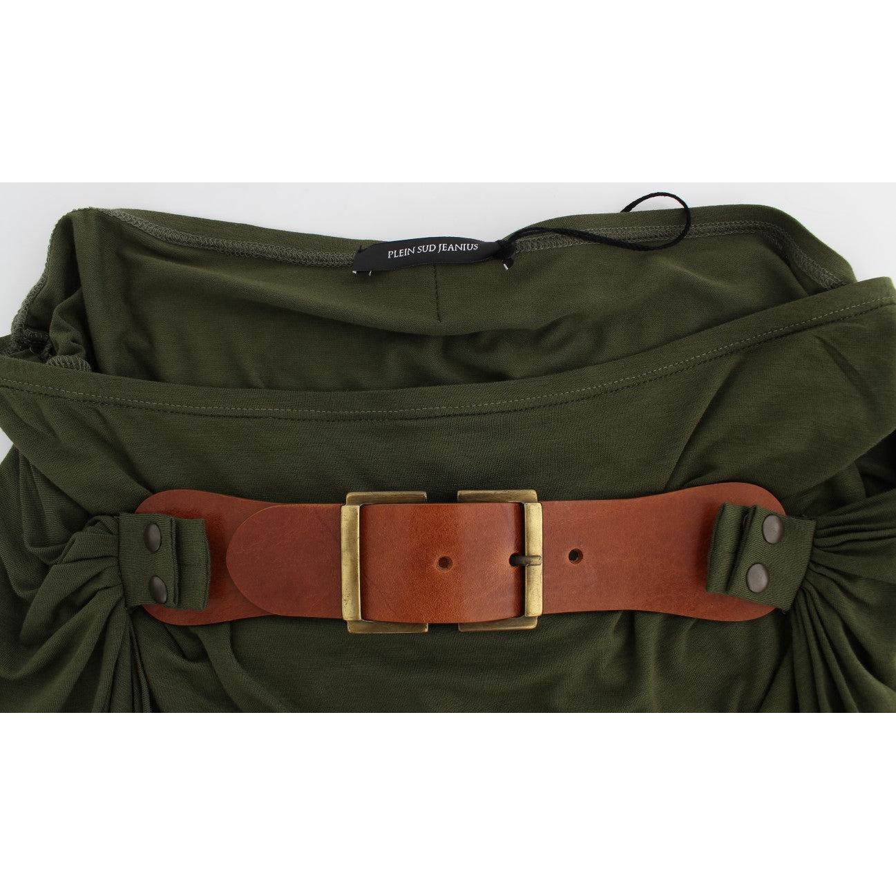 Green Mini Pencil Stretch Skirt - coffeewithmee2