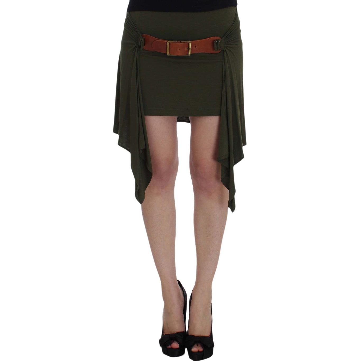 Green Mini Pencil Stretch Skirt - coffeewithmee2