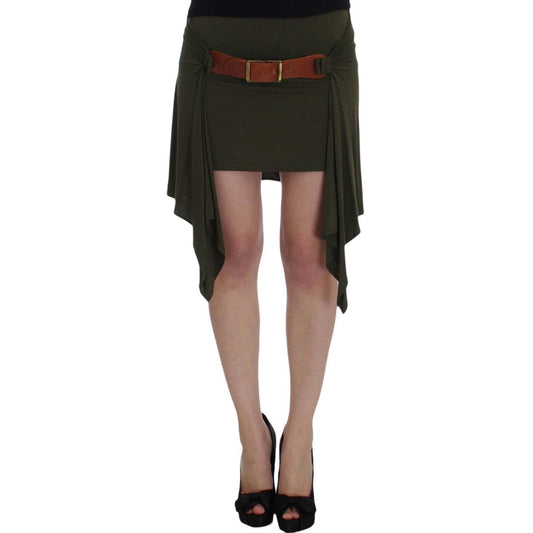 Green Mini Pencil Stretch Skirt - coffeewithmee2