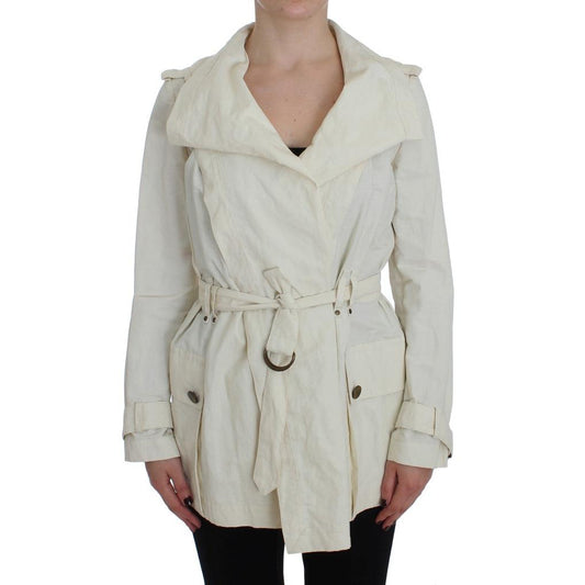 White Trench Coat Jacket - coffeewithmee2
