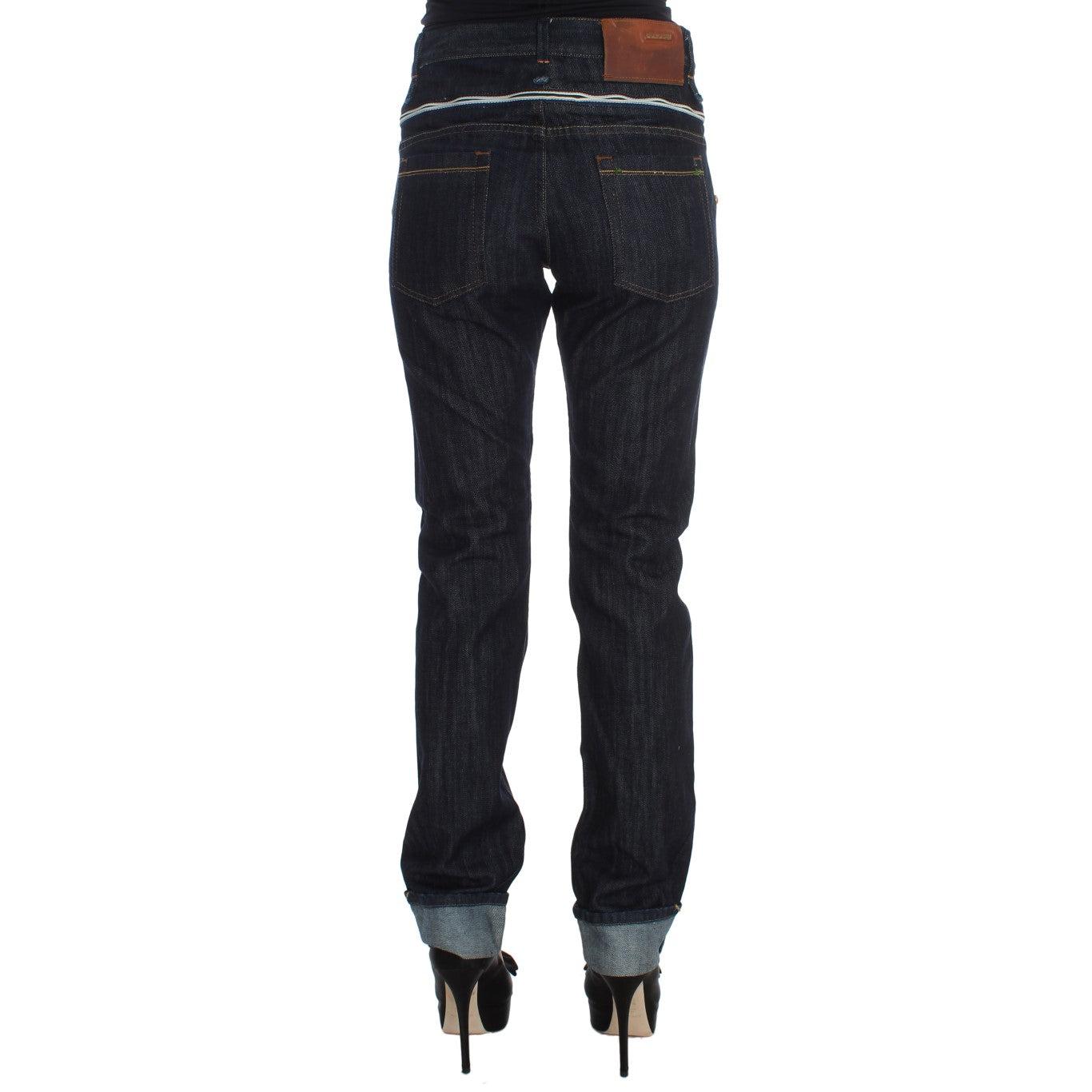 Blue Cotton Straight Fit High Waist Jeans - coffeewithmee2
