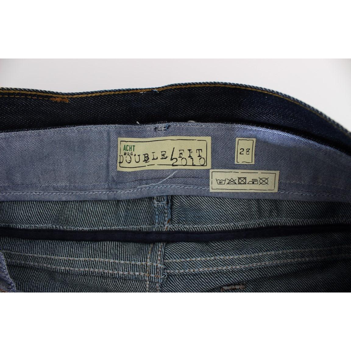 Blue Cotton Straight Fit High Waist Jeans - coffeewithmee2