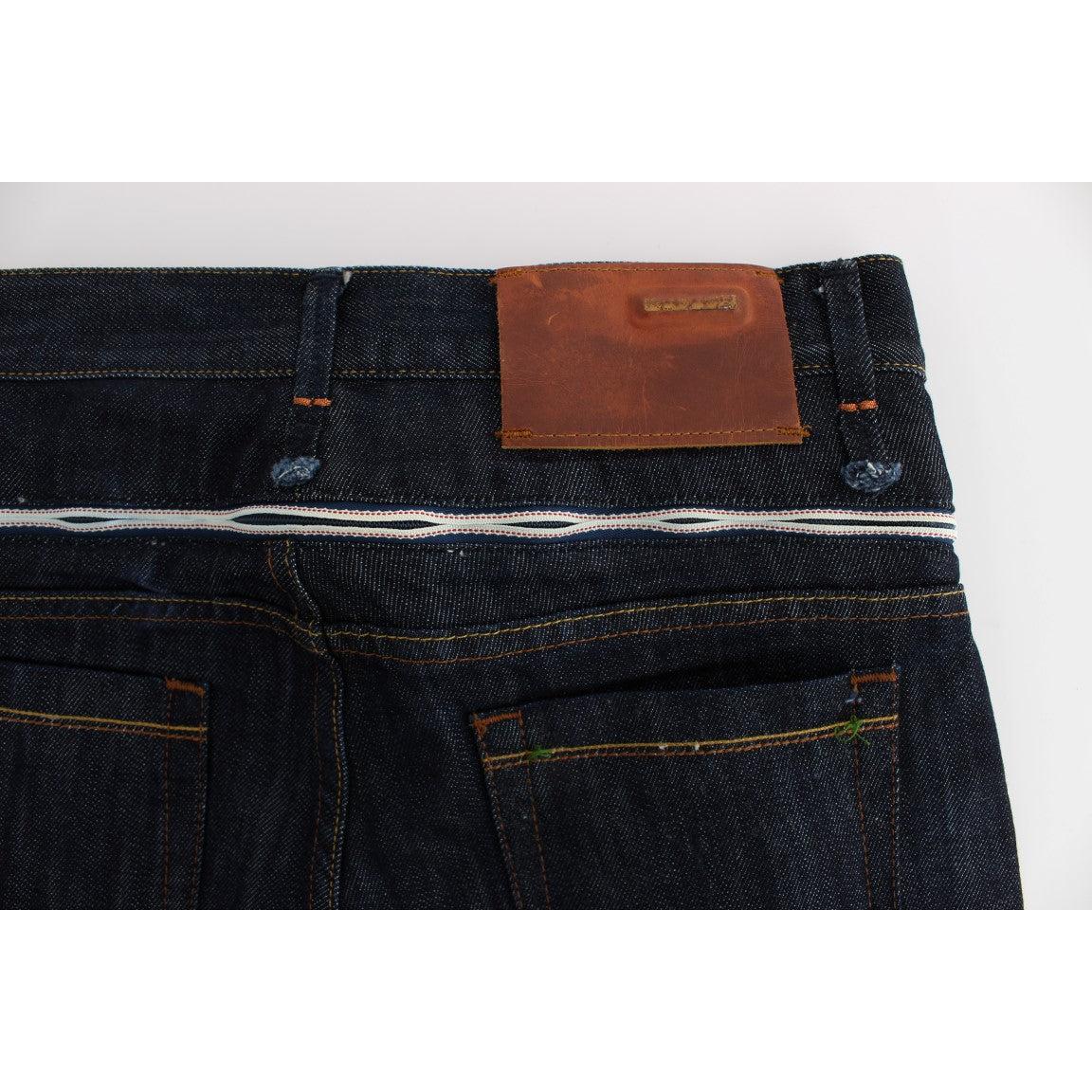 Blue Cotton Straight Fit High Waist Jeans - coffeewithmee2