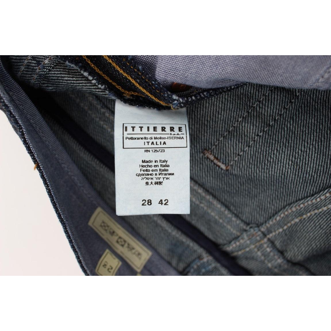 Blue Cotton Straight Fit High Waist Jeans - coffeewithmee2