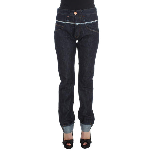 Blue Cotton Straight Fit High Waist Jeans - coffeewithmee2