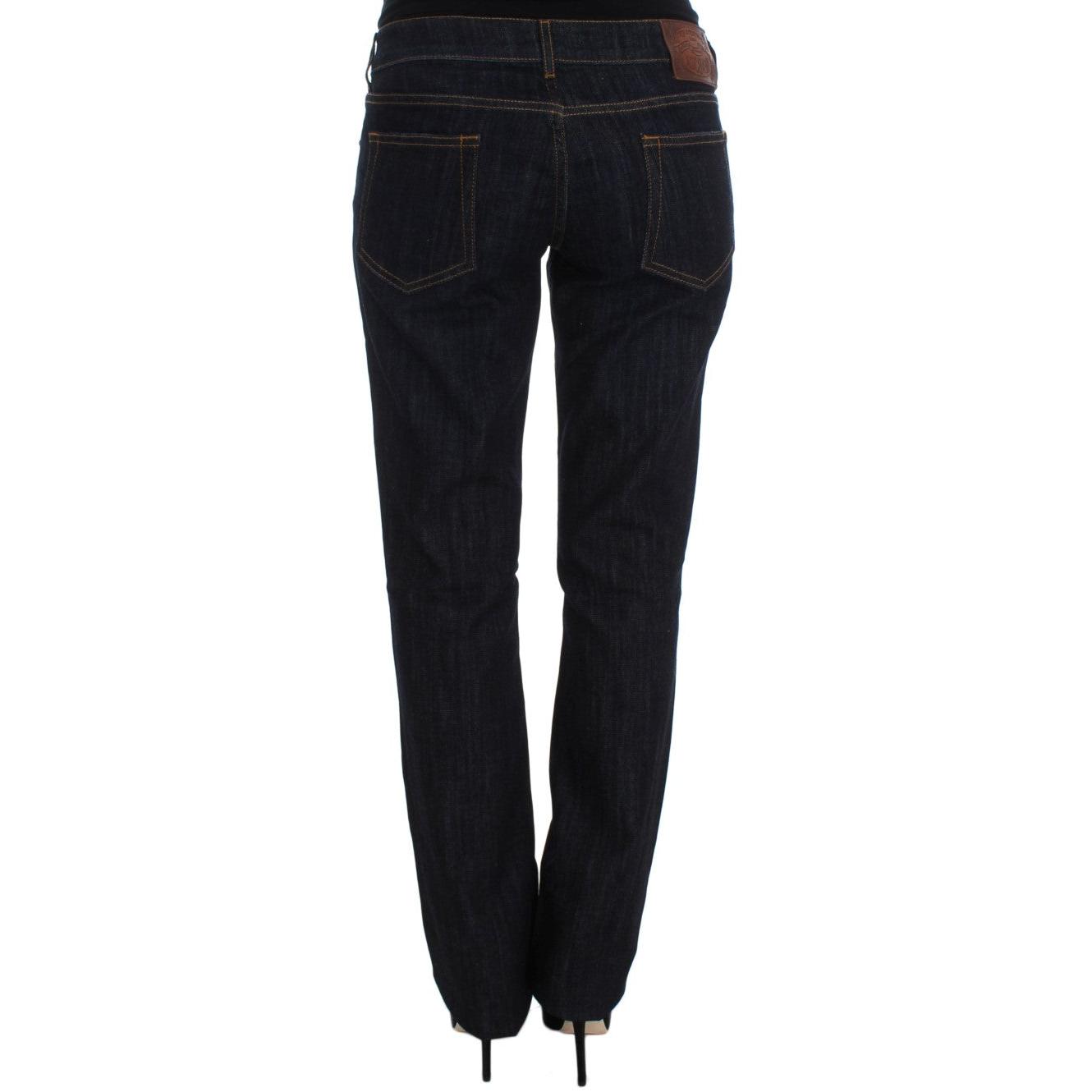 Blue Cotton Straight Fit Stretch Jeans - coffeewithmee2
