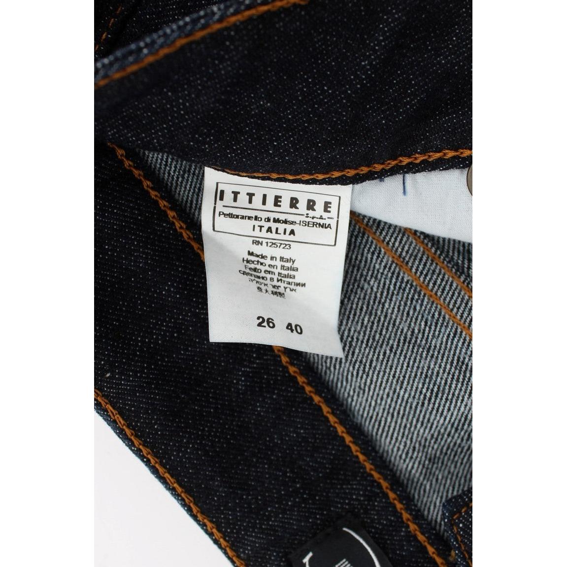 Blue Cotton Straight Fit Stretch Jeans - coffeewithmee2