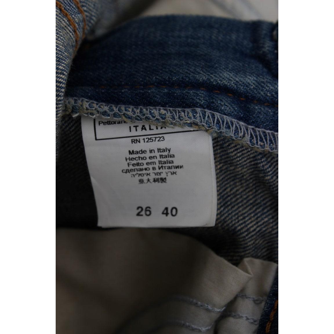 Blue Wash Cotton Slim Fit Bootcut Jeans - coffeewithmee2