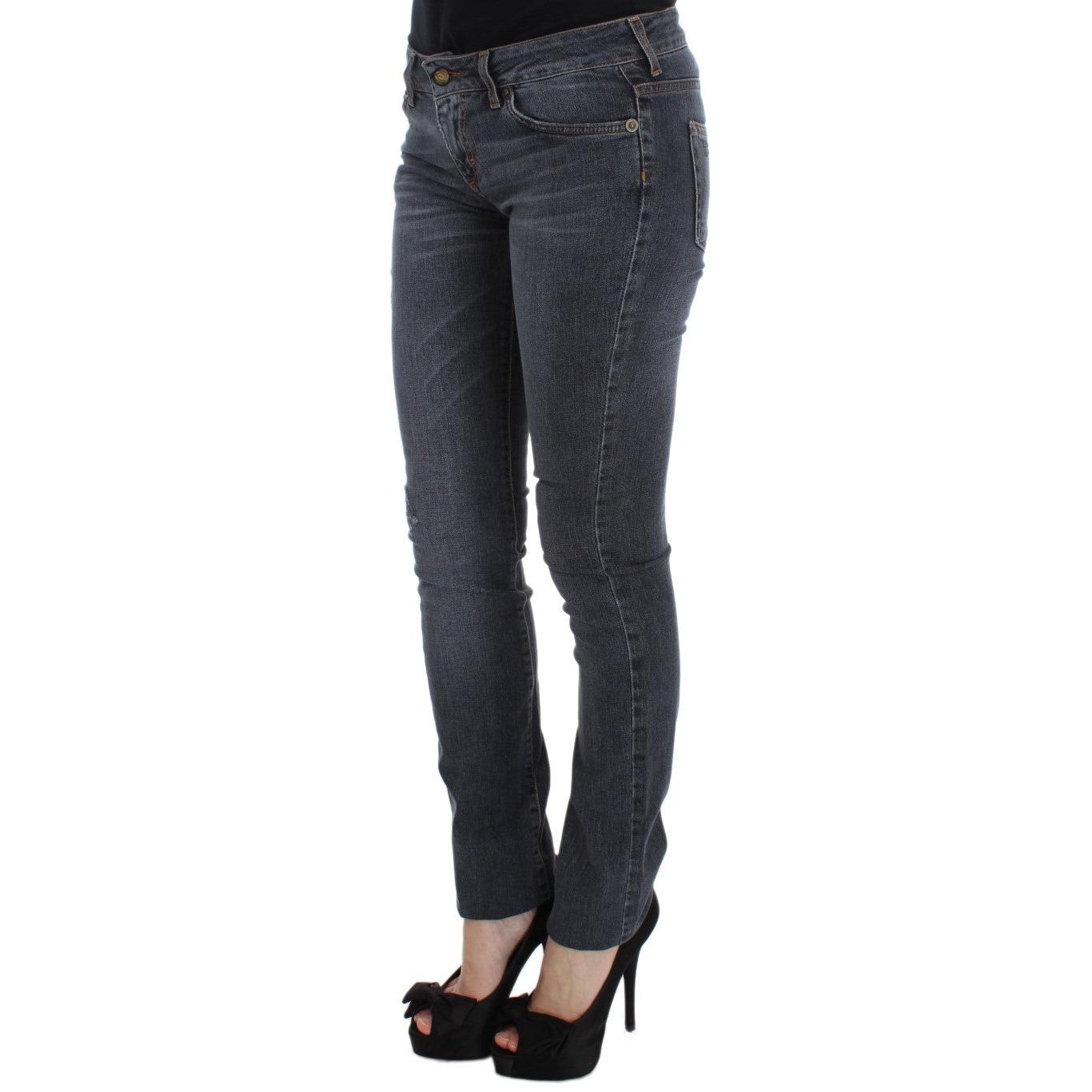 Blue Wash Cotton Blend Slim Fit Jeans - coffeewithmee2