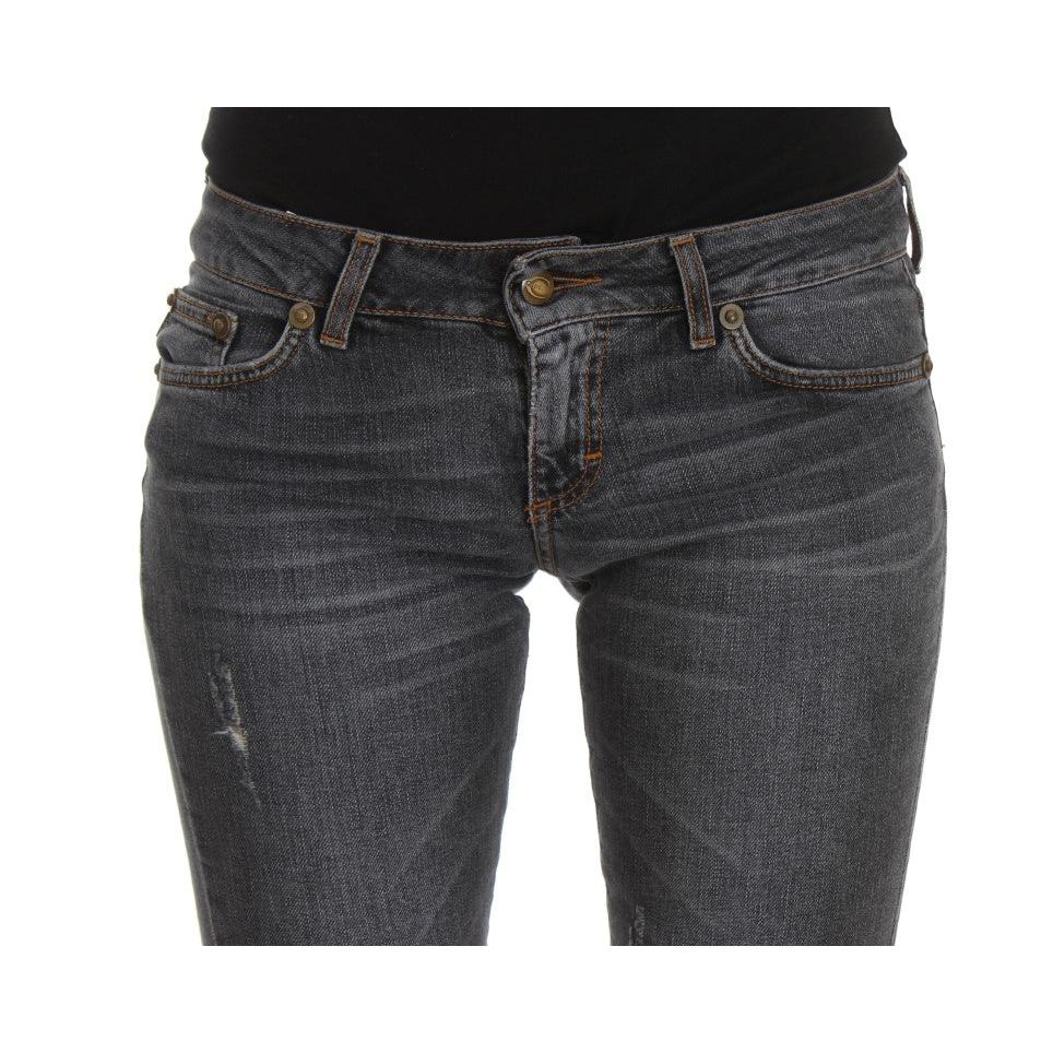 Blue Wash Cotton Blend Slim Fit Jeans - coffeewithmee2