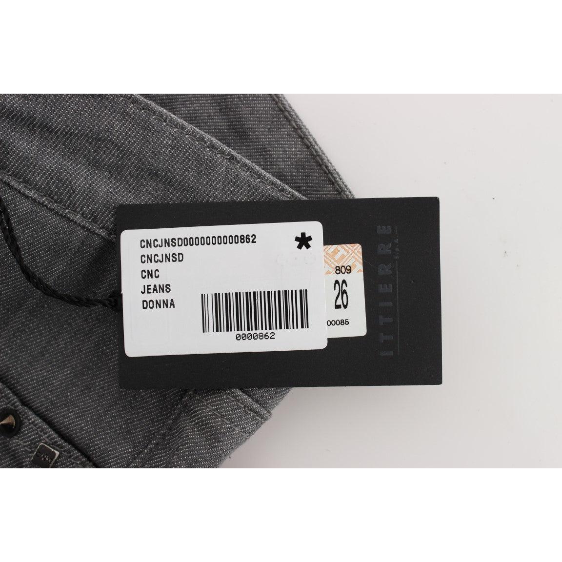 Gray Cotton Blend Slim Fit Jeans - coffeewithmee2