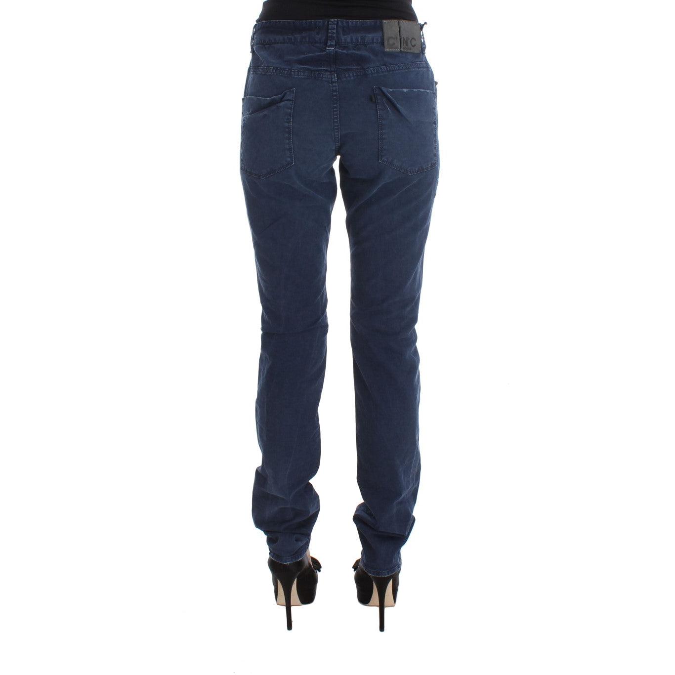Blue Cotton Blend Denim Jeans - coffeewithmee2