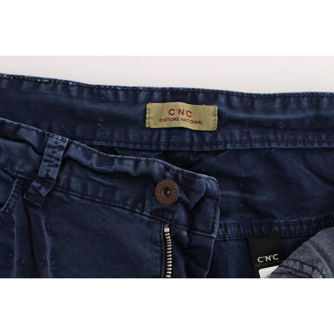 Blue Cotton Blend Denim Jeans - coffeewithmee2