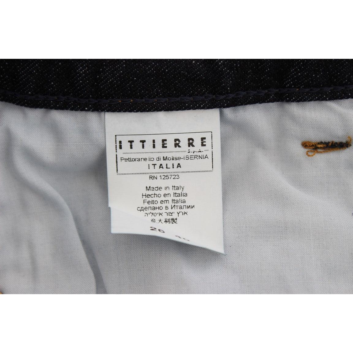 Blue Cotton Slim Fit Bootcut Jeans - coffeewithmee2