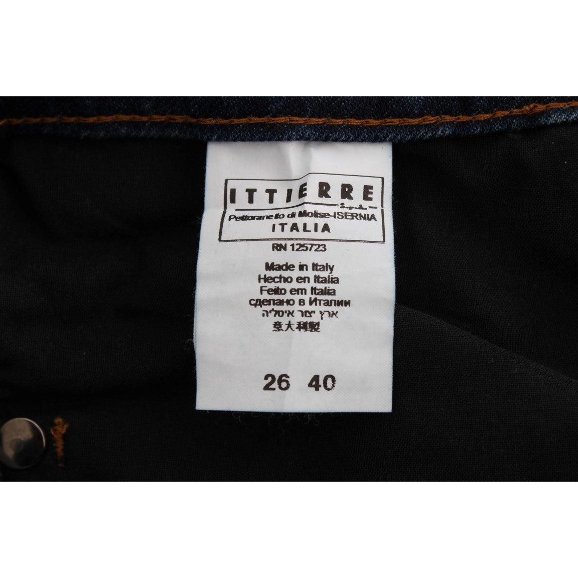 Blue Cotton Blend Bootcut Jeans - coffeewithmee2