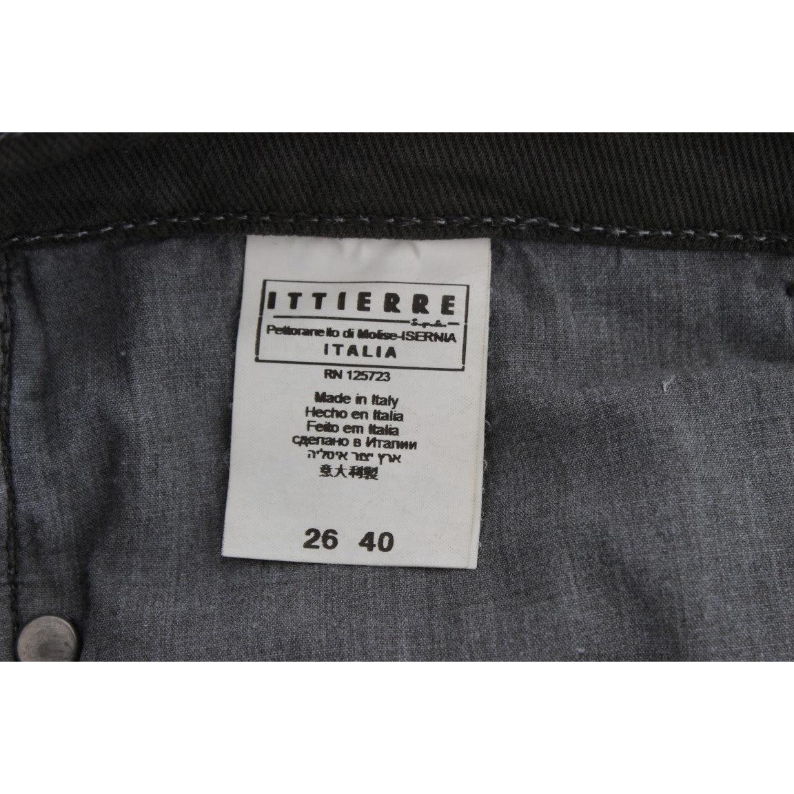 Green Cotton Blend Slim Fit Jeans - coffeewithmee2