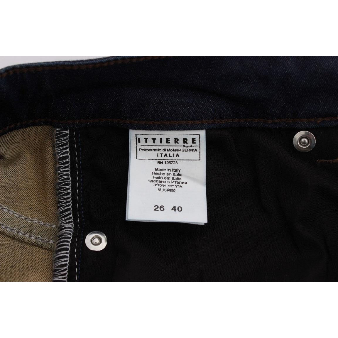 Blue Cotton Blend Slim Fit Jeans - coffeewithmee2