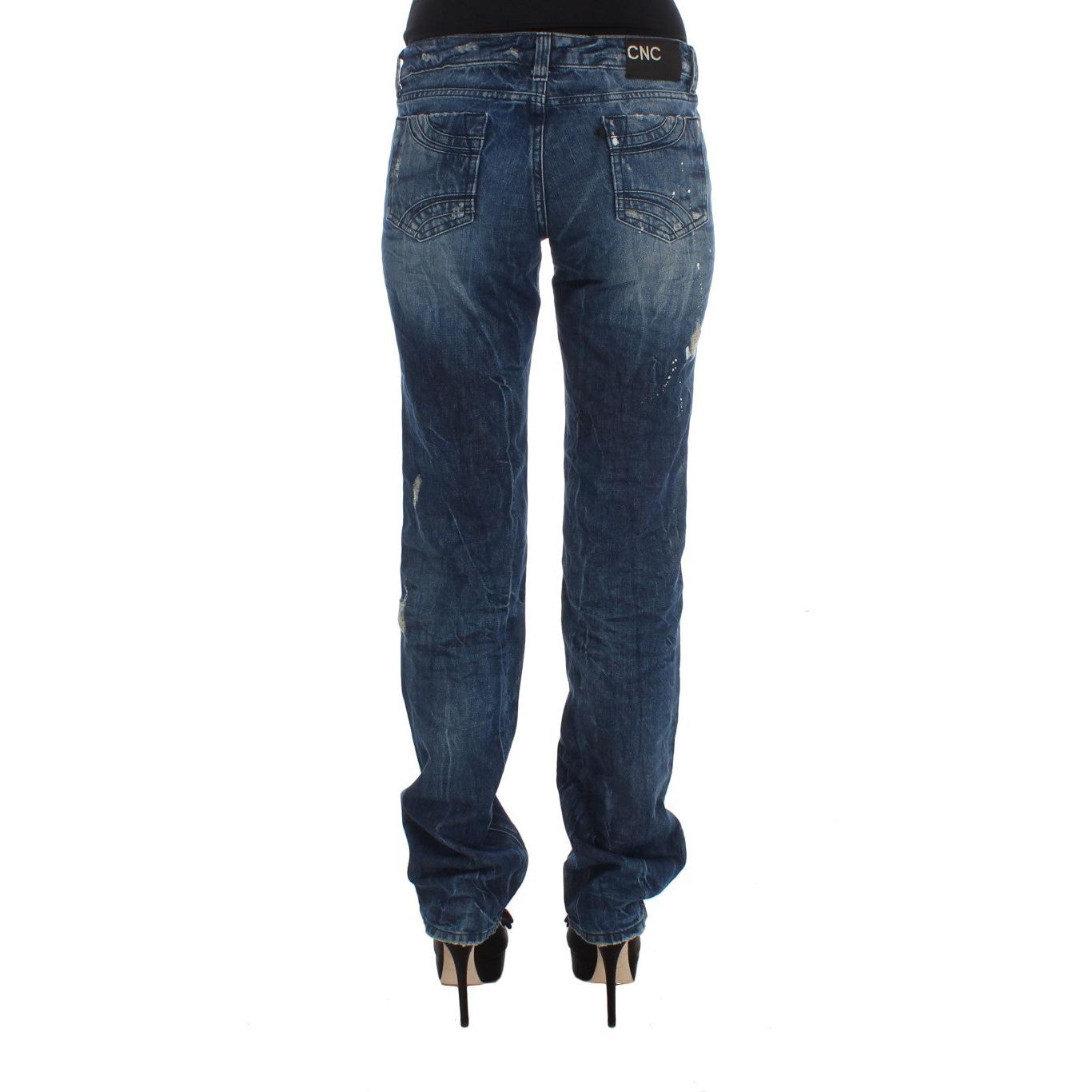 Blue Cotton Regular Fit Denim Jeans - coffeewithmee2