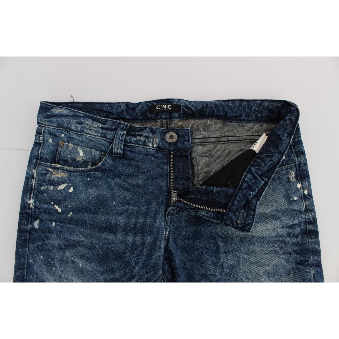 Blue Cotton Regular Fit Denim Jeans - coffeewithmee2