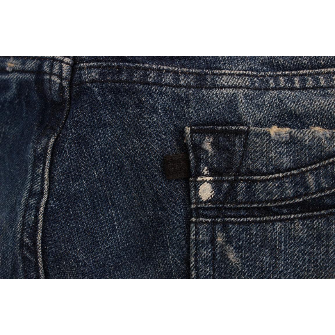 Blue Cotton Regular Fit Denim Jeans - coffeewithmee2