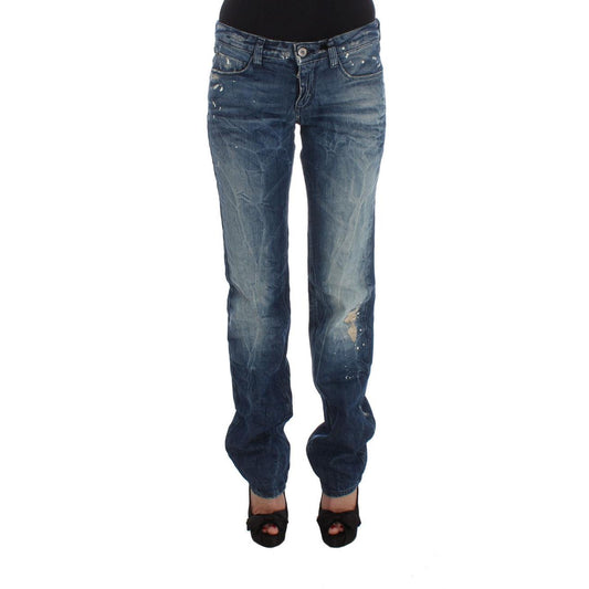 Blue Cotton Regular Fit Denim Jeans - coffeewithmee2