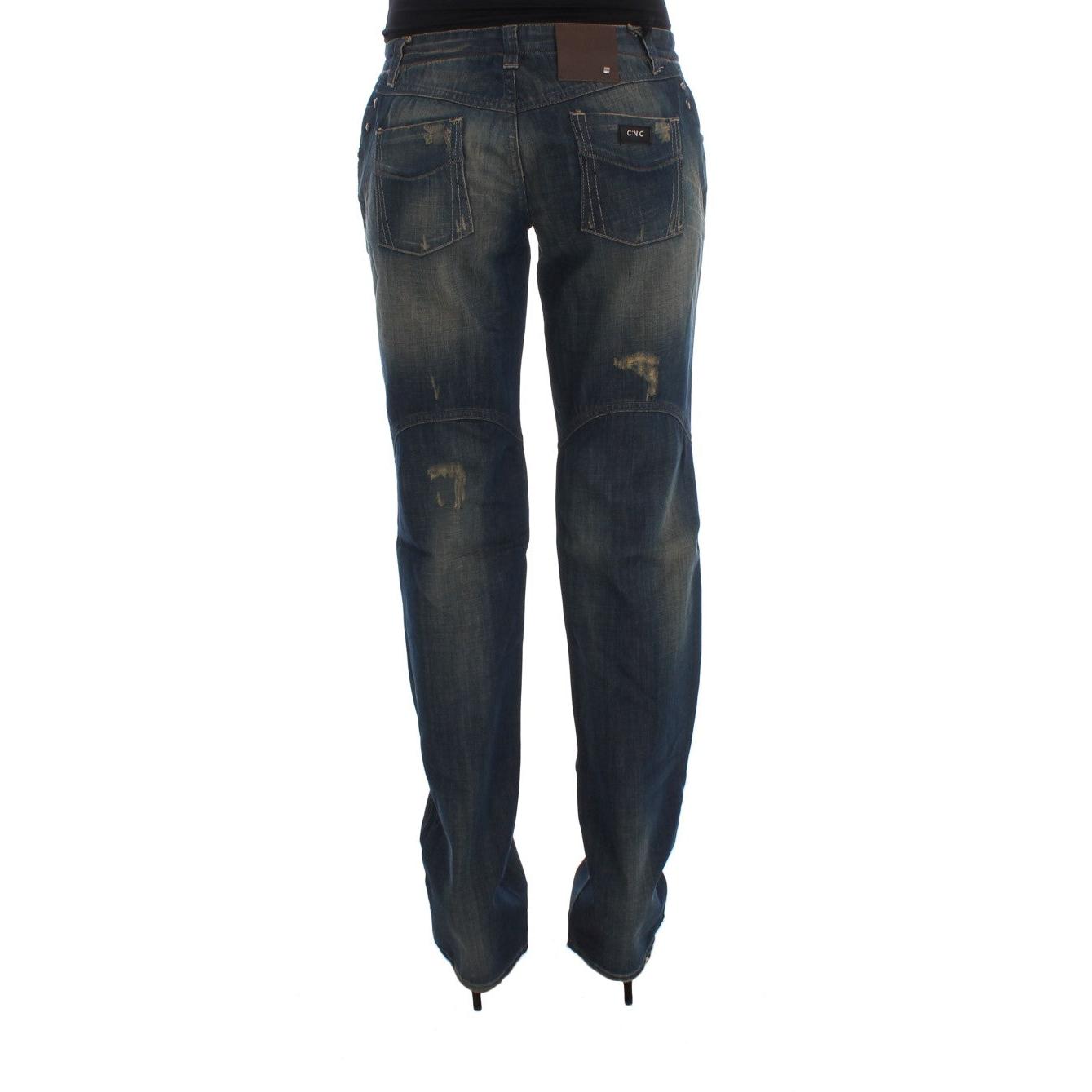 Blue Cotton Boyfriend Denim Jeans - coffeewithmee2