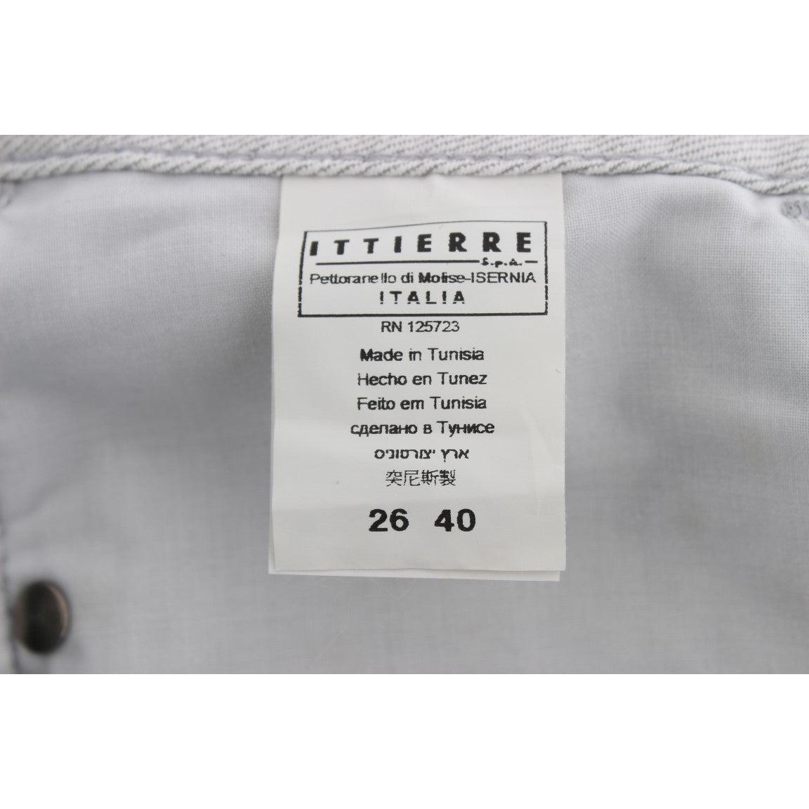 Gray Cotton Slim Fit Bootcut Jeans - coffeewithmee2