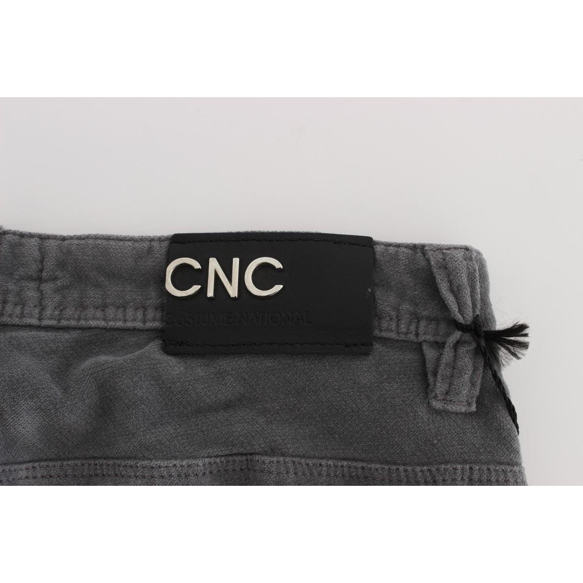 Gray Cotton Super Slim Corduroys Jeans - coffeewithmee2