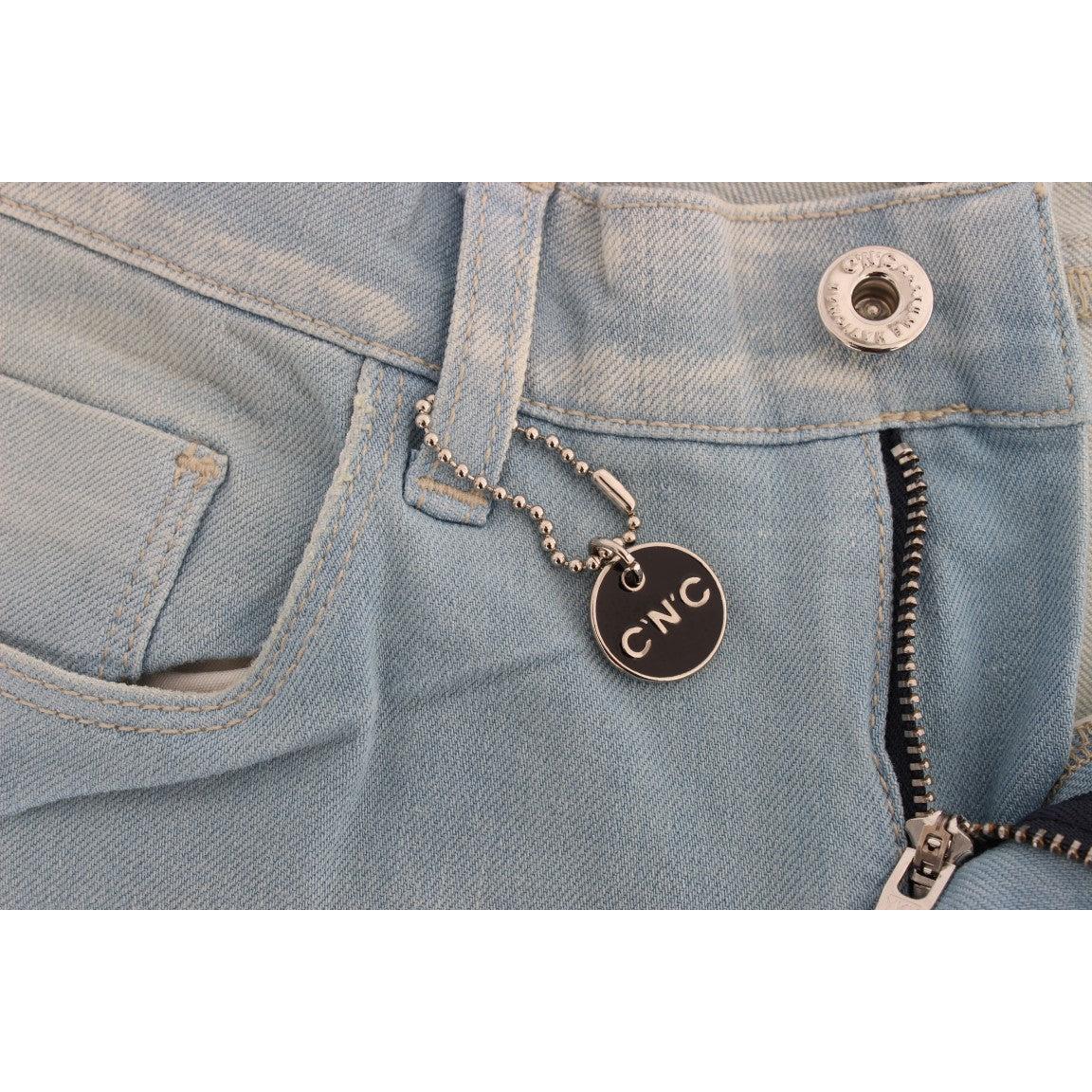 Blue Cotton Blend Super Slim Fit Jeans - coffeewithmee2