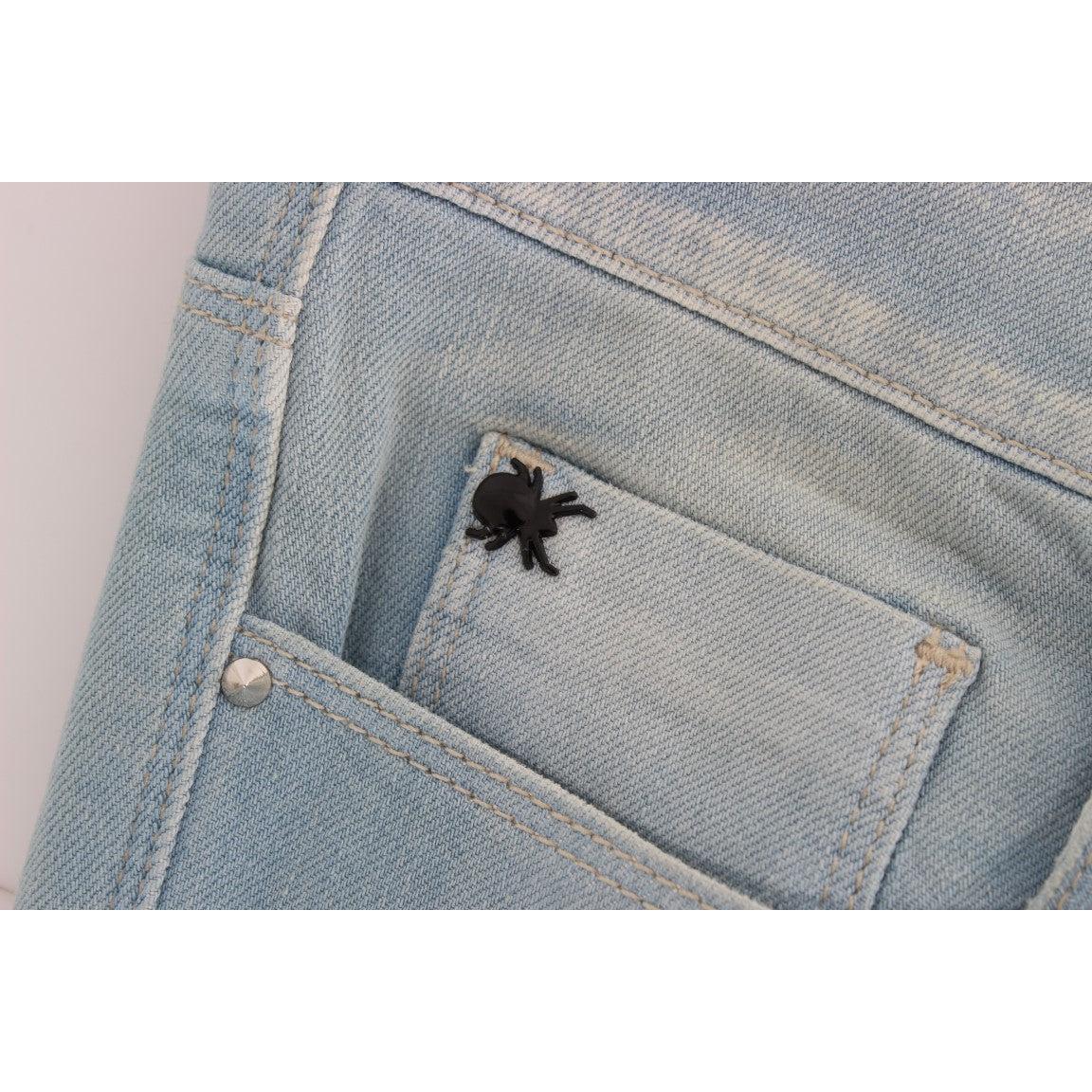 Blue Cotton Blend Super Slim Fit Jeans - coffeewithmee2