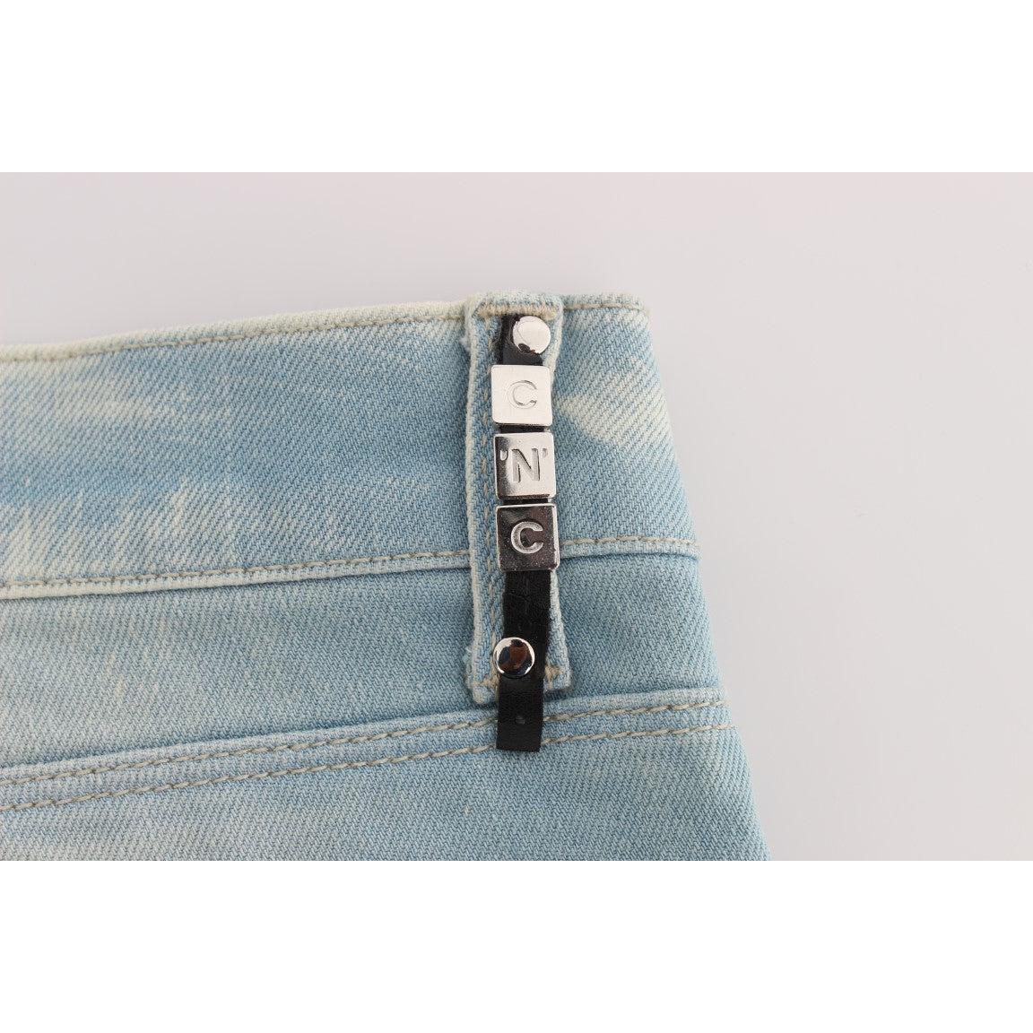 Blue Cotton Blend Super Slim Fit Jeans - coffeewithmee2