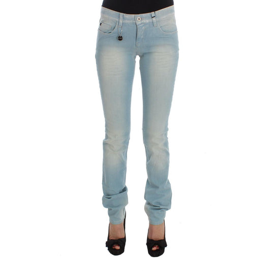 Blue Cotton Blend Super Slim Fit Jeans - coffeewithmee2