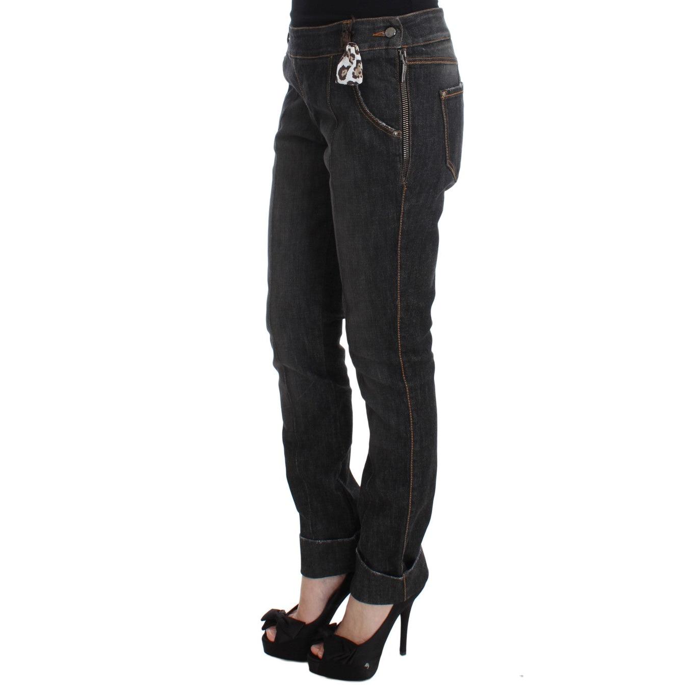 Gray Cotton Slim Fit Denim Jeans - coffeewithmee2