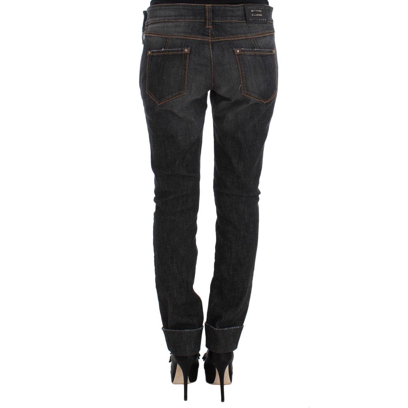 Gray Cotton Slim Fit Denim Jeans - coffeewithmee2