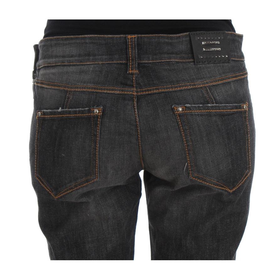 Gray Cotton Slim Fit Denim Jeans - coffeewithmee2