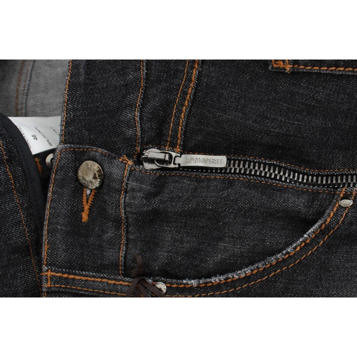 Gray Cotton Slim Fit Denim Jeans - coffeewithmee2