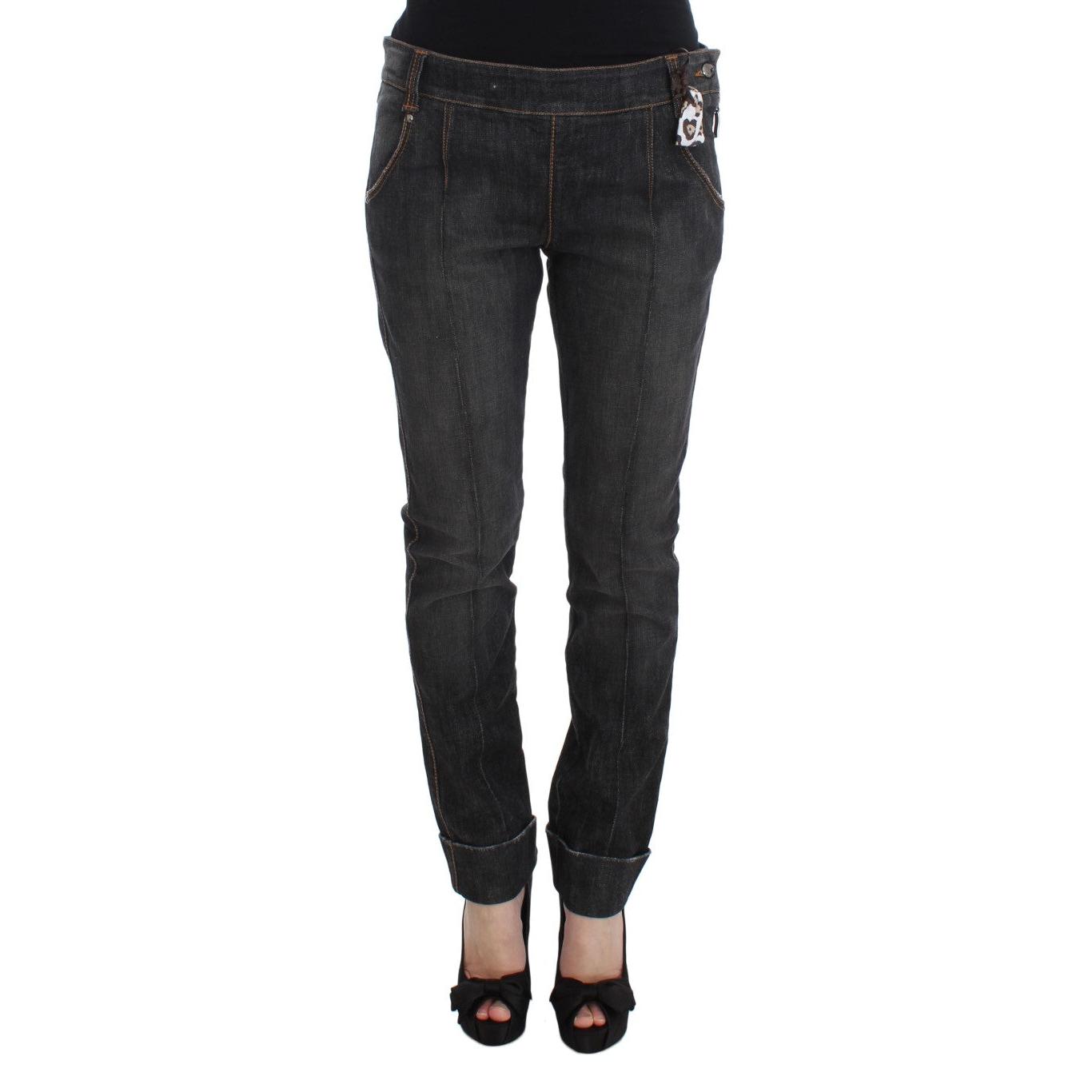 Gray Cotton Slim Fit Denim Jeans - coffeewithmee2