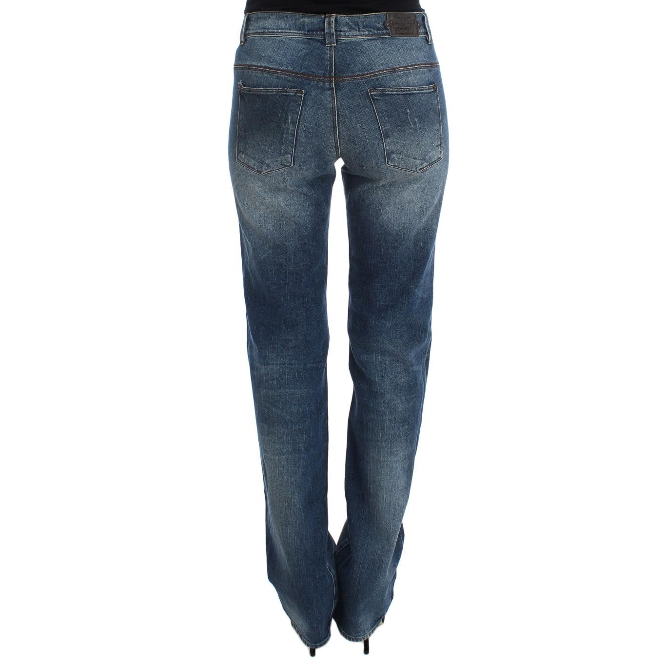 Blue Wash Cotton Blend Slim Fit Jeans - coffeewithmee2