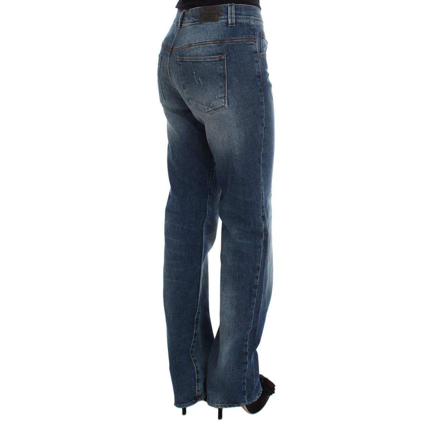 Blue Wash Cotton Blend Slim Fit Jeans - coffeewithmee2