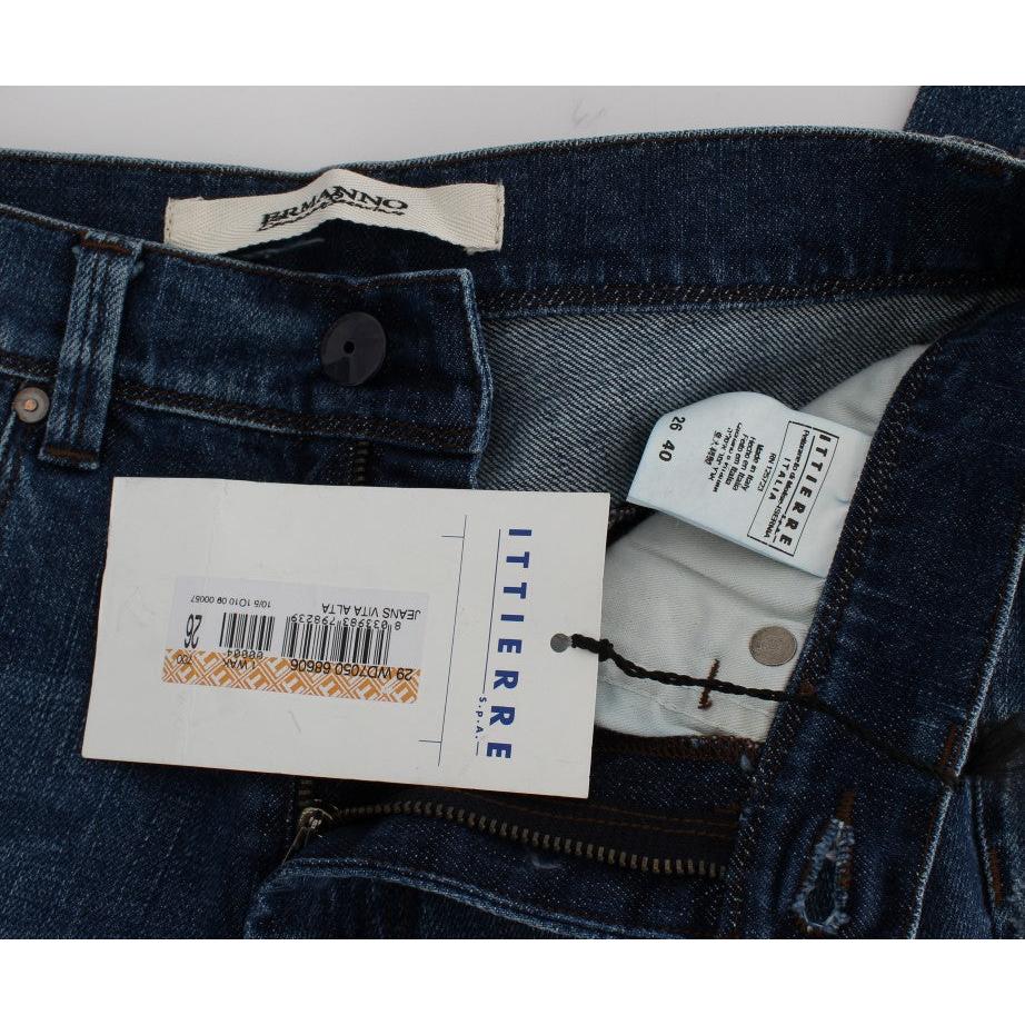 Blue Wash Cotton Blend Slim Fit Jeans - coffeewithmee2