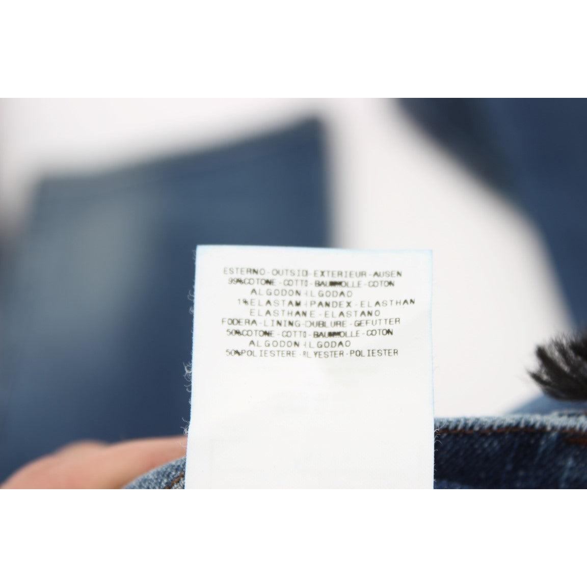 Blue Wash Cotton Blend Slim Fit Jeans - coffeewithmee2