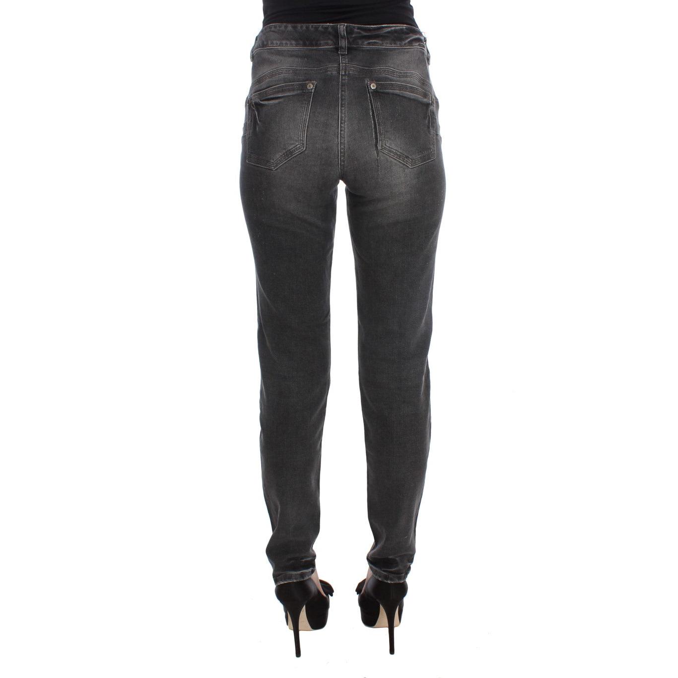 Gray Wash Cotton Blend Stretch Jeans - coffeewithmee2