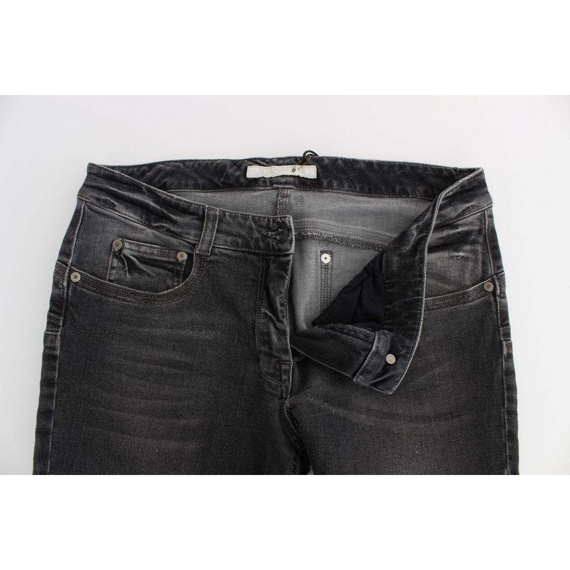 Gray Wash Cotton Blend Stretch Jeans - coffeewithmee2