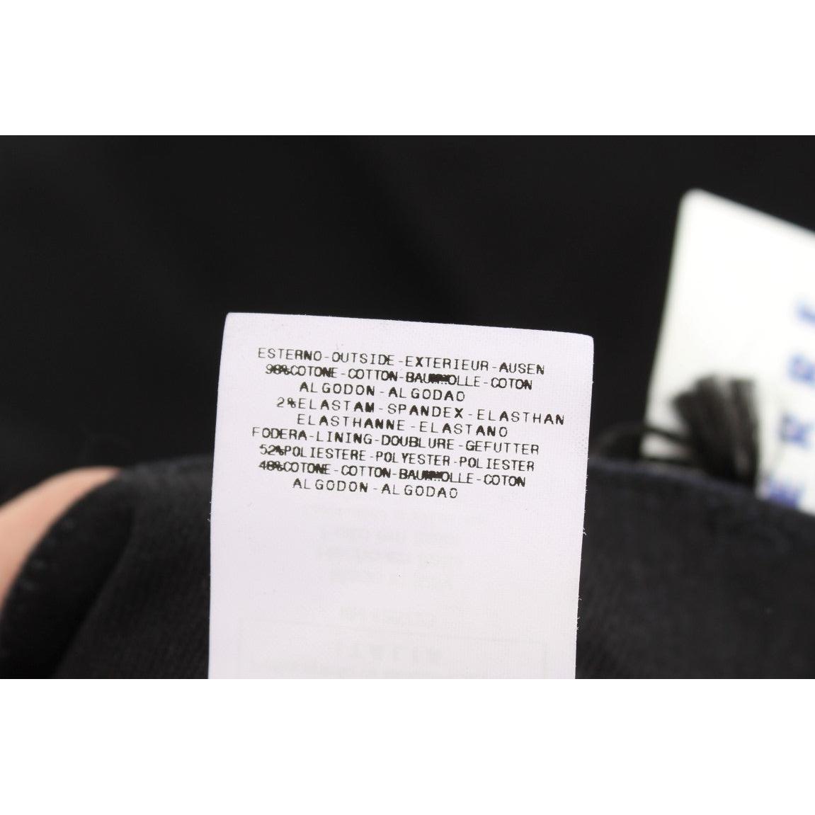 Blue Cotton Blend Slim Fit Bootcut Jeans - coffeewithmee2