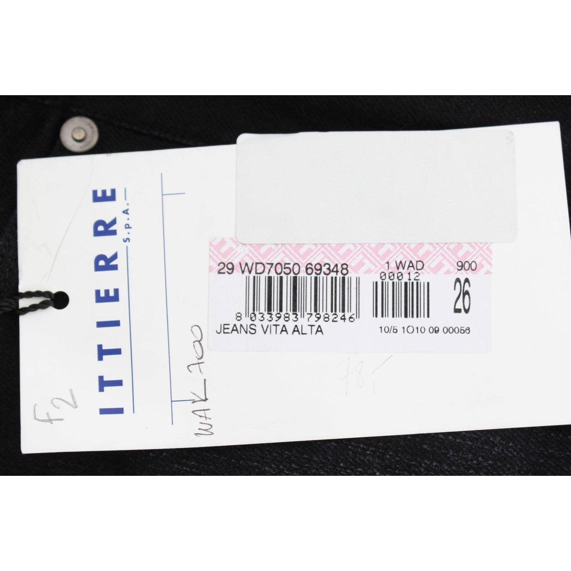 Blue Cotton Blend Slim Fit Bootcut Jeans - coffeewithmee2