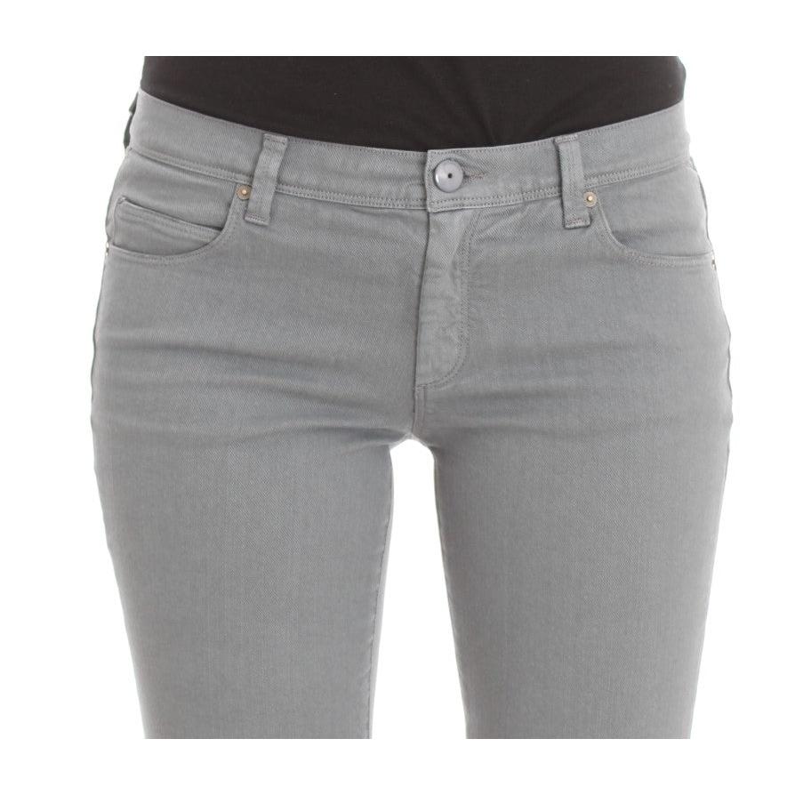 Blue Cotton Blend Slim Fit Bootcut Jeans - coffeewithmee2