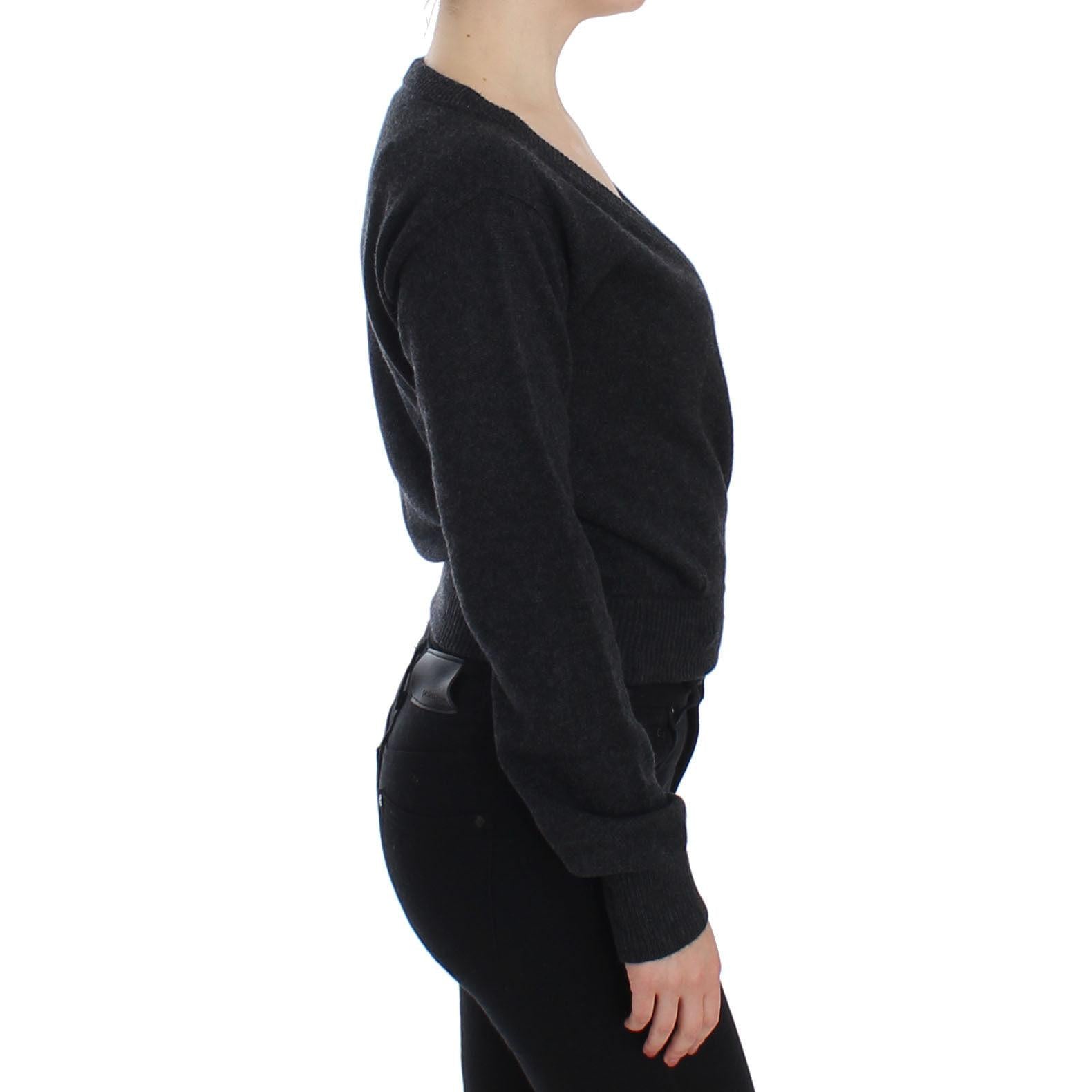 Gray Cashmere Sweater Pullover Wrap - coffeewithmee2