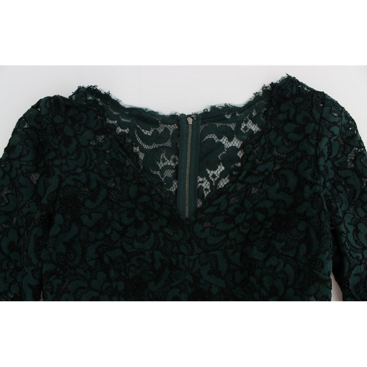 Green Lace Sheath Long Gown Ball Dress - coffeewithmee2